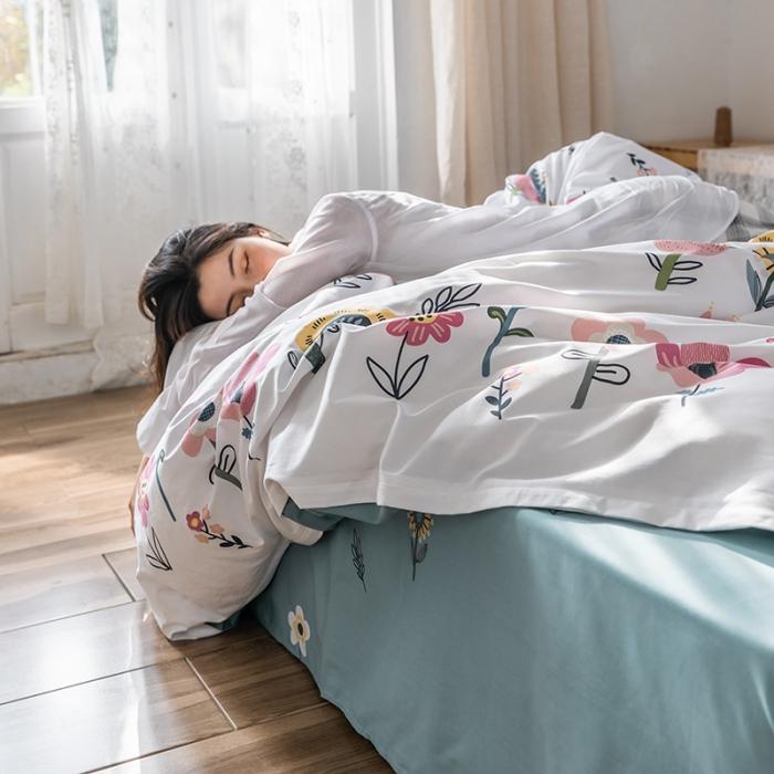 91家纺网 家纺一手货源 找家纺 窝米 2020春夏新品花卉风系列四件套 花花世界