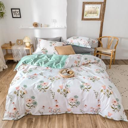 91家纺网 家纺一手货源 找家纺 窝米 2020春夏新品花卉风系列四件套 沫颂