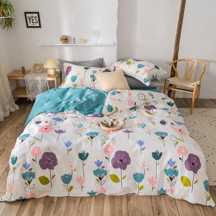 91家纺网 家纺一手货源 找家纺 窝米 2020春夏新品花卉风系列四件套 年华