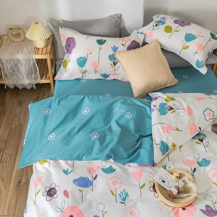 91家纺网 家纺一手货源 找家纺 窝米 2020春夏新品花卉风系列四件套 年华