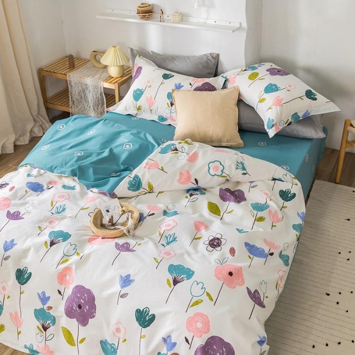 91家纺网 家纺一手货源 找家纺 窝米 2020春夏新品花卉风系列四件套 年华