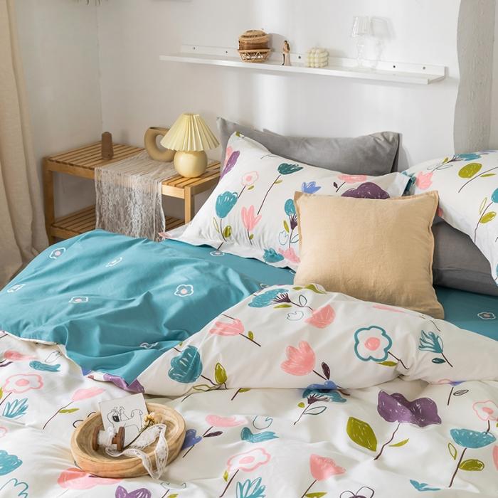 91家纺网 家纺一手货源 找家纺 窝米 2020春夏新品花卉风系列四件套 年华