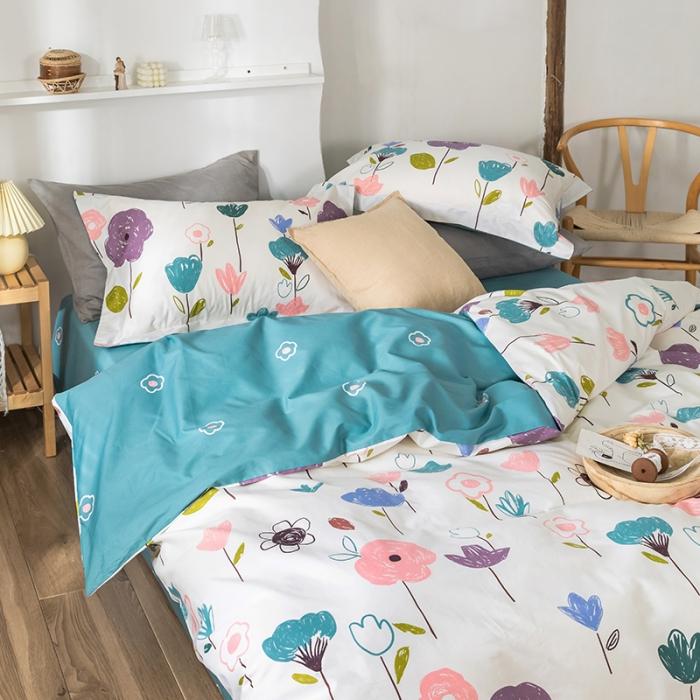 91家纺网 家纺一手货源 找家纺 窝米 2020春夏新品花卉风系列四件套 年华