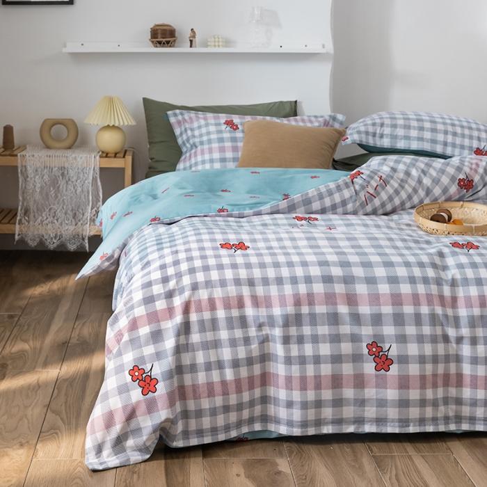 91家纺网 家纺一手货源 找家纺 窝米 2020春夏新品花卉风系列四件套 日系花花