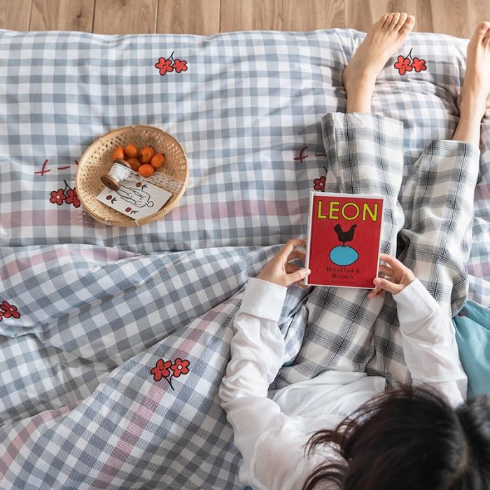 91家纺网 家纺一手货源 找家纺 窝米 2020春夏新品花卉风系列四件套 日系花花