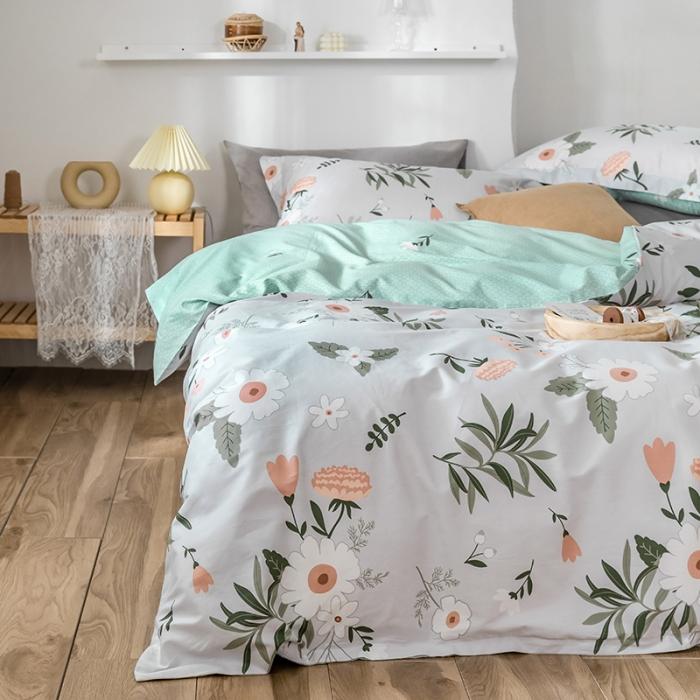 91家纺网 家纺一手货源 找家纺 窝米 2020春夏新品花卉风系列四件套 向日葵之恋