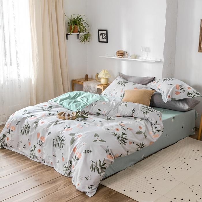 91家纺网 家纺一手货源 找家纺 窝米 2020春夏新品花卉风系列四件套 向日葵之恋