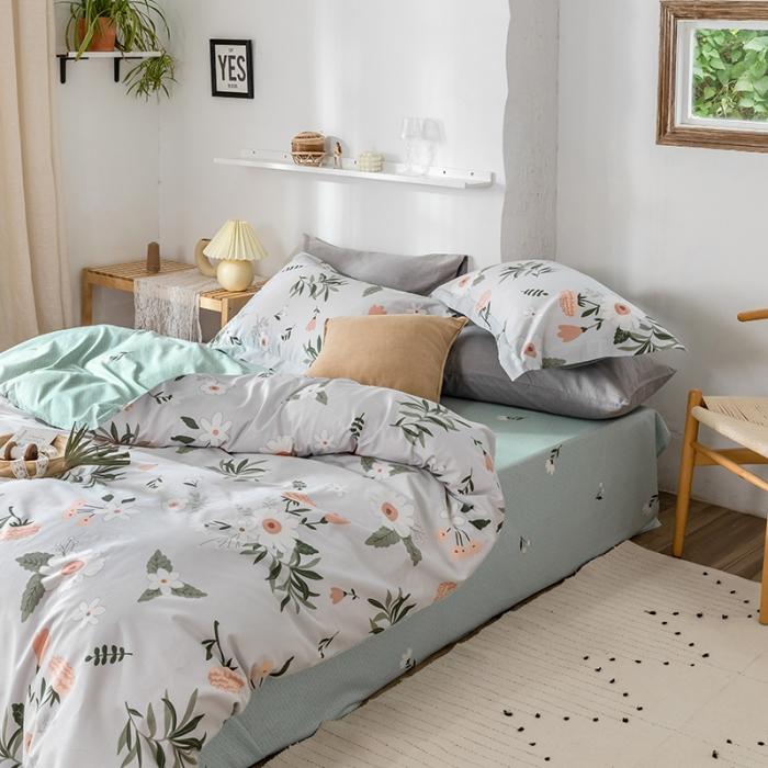 91家纺网 家纺一手货源 找家纺 窝米 2020春夏新品花卉风系列四件套 向日葵之恋