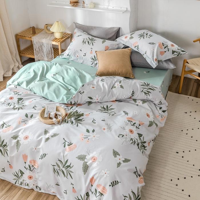 91家纺网 家纺一手货源 找家纺 窝米 2020春夏新品花卉风系列四件套 向日葵之恋