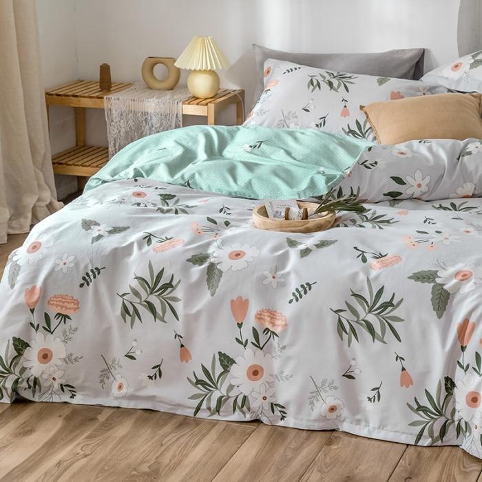 91家纺网 家纺一手货源 找家纺 窝米 2020春夏新品花卉风系列四件套 向日葵之恋