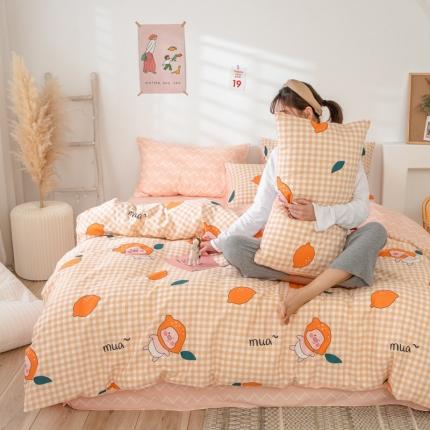 91家纺网 家纺一手货源 找家纺 （总）桃子家居 13372纯棉治愈少女系四件套影棚图一