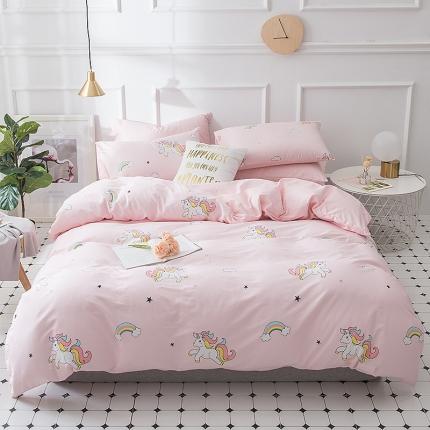 91家纺网 家纺一手货源 找家纺 （总）桃子家居 13372纯棉治愈少女系四件套影棚图一