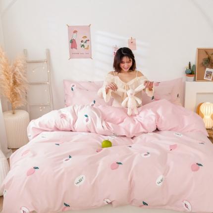 91家纺网 家纺一手货源 找家纺 （总）桃子家居 13372纯棉治愈少女系四件套影棚图一
