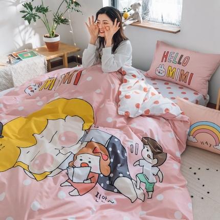 91家纺网 家纺一手货源 找家纺 （总）窝米 2020设计师合作款大版卡通全棉四件套