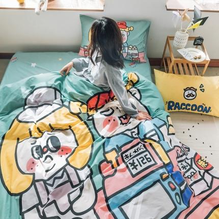 窝米 2020设计师合作款大版卡通全棉四件套 收银员