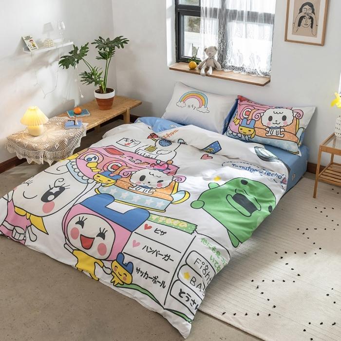 91家纺网 家纺一手货源 找家纺 窝米 2020设计师合作款大版卡通全棉四件套 守护甜心