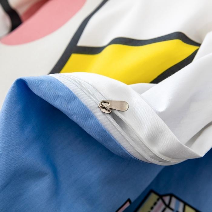 91家纺网 家纺一手货源 找家纺 窝米 2020设计师合作款大版卡通全棉四件套 守护甜心