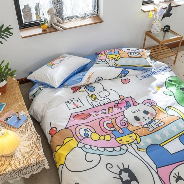 91家纺网 家纺一手货源 找家纺 窝米 2020设计师合作款大版卡通全棉四件套 守护甜心