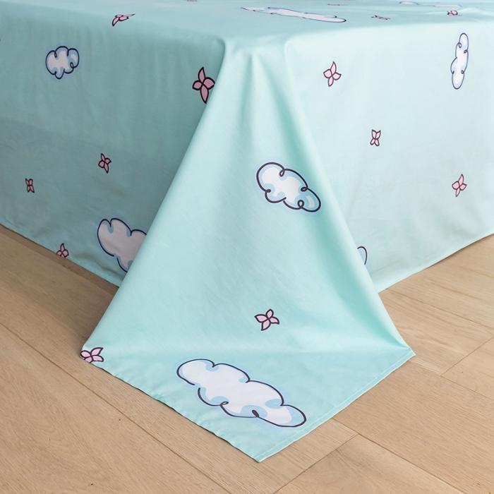 91家纺网 家纺一手货源 找家纺 窝米 2020设计师合作款大版卡通全棉四件套 桃太郎日记