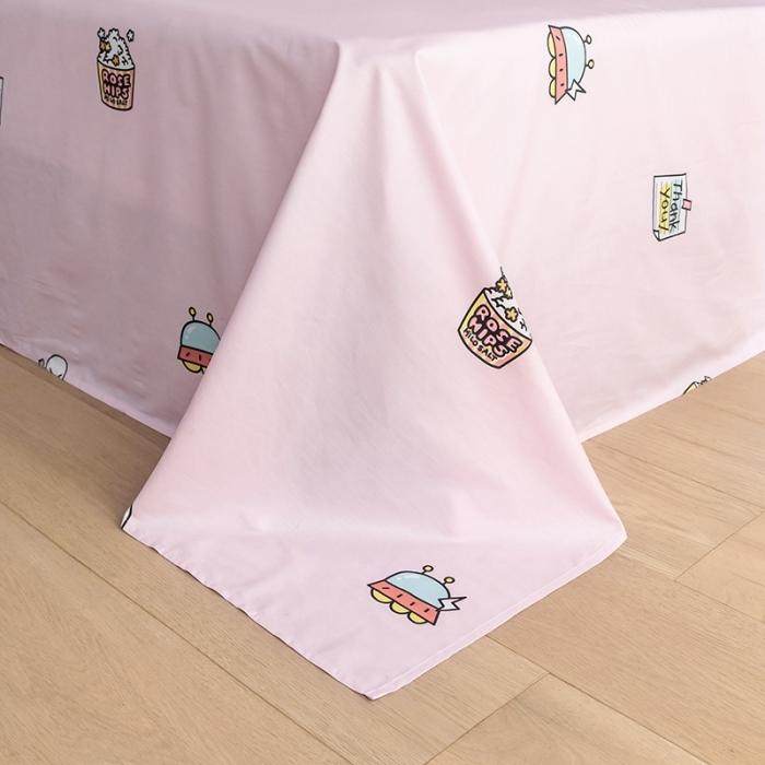 91家纺网 家纺一手货源 找家纺 窝米 2020设计师合作款大版卡通全棉四件套 甜心公主