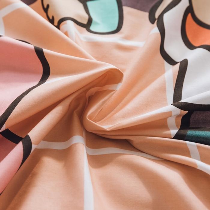 91家纺网 家纺一手货源 找家纺 窝米 2020设计师合作款大版卡通全棉四件套 雪糕量贩屋