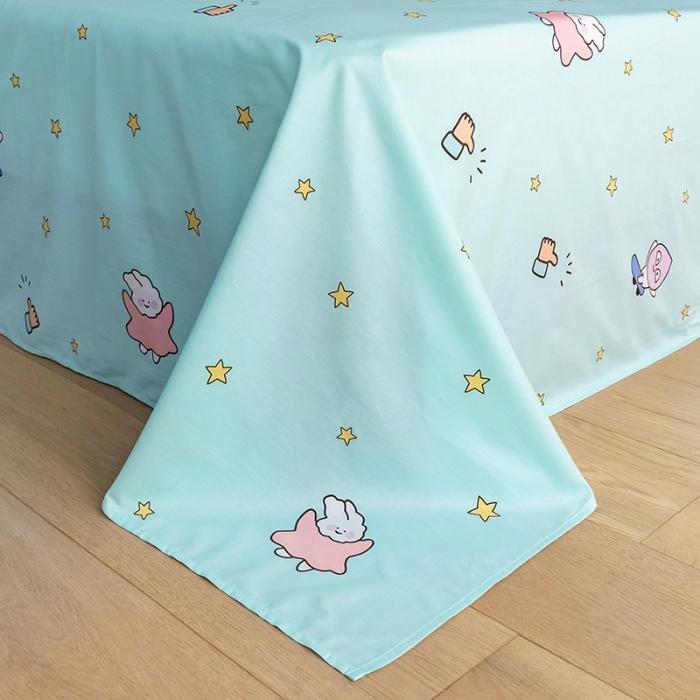 91家纺网 家纺一手货源 找家纺 窝米 2020设计师合作款大版卡通全棉四件套 雪糕量贩屋