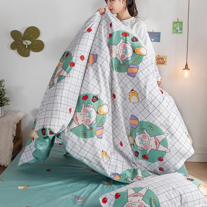 91家纺网 家纺一手货源 找家纺 窝米 2020春夏新品-萌系卡通风系列四件套 可爱老头