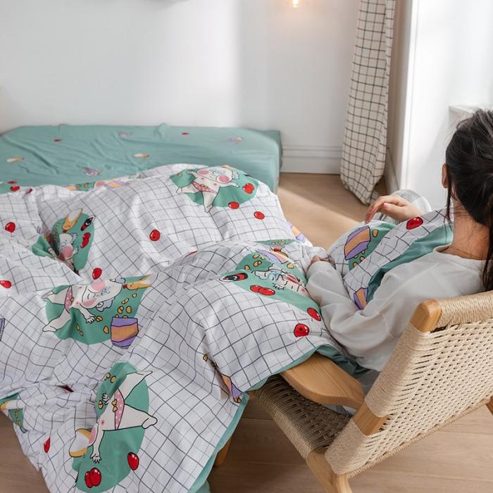 91家纺网 家纺一手货源 找家纺 窝米 2020春夏新品-萌系卡通风系列四件套 可爱老头