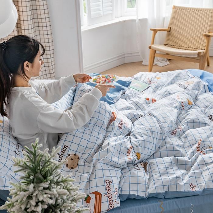 91家纺网 家纺一手货源 找家纺 窝米 2020春夏新品-萌系卡通风系列四件套 糕点派对