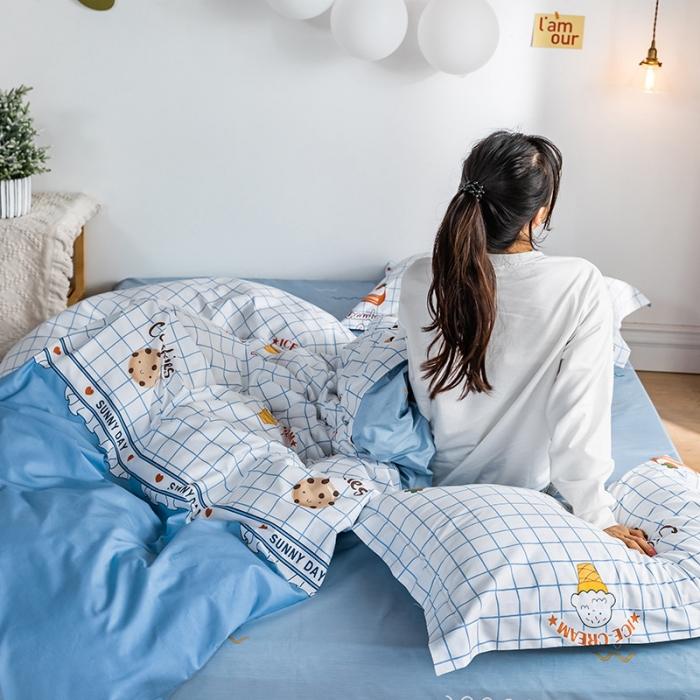 91家纺网 家纺一手货源 找家纺 窝米 2020春夏新品-萌系卡通风系列四件套 糕点派对