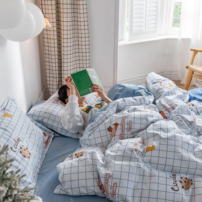 91家纺网 家纺一手货源 找家纺 窝米 2020春夏新品-萌系卡通风系列四件套 糕点派对