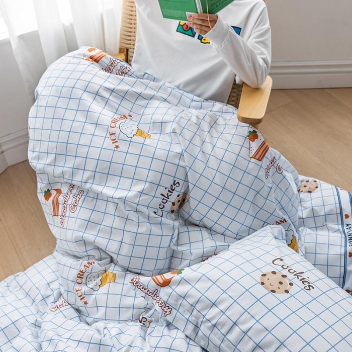 91家纺网 家纺一手货源 找家纺 窝米 2020春夏新品-萌系卡通风系列四件套 糕点派对