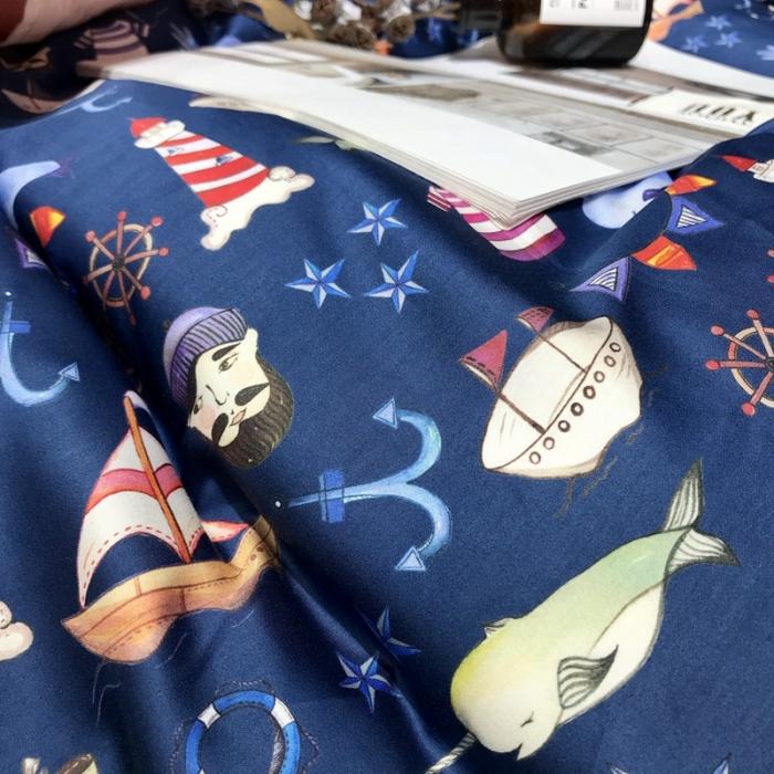 91家纺网 家纺一手货源 找家纺 太古汇 2020新款60支数码印花四件套 贝亚特-蓝