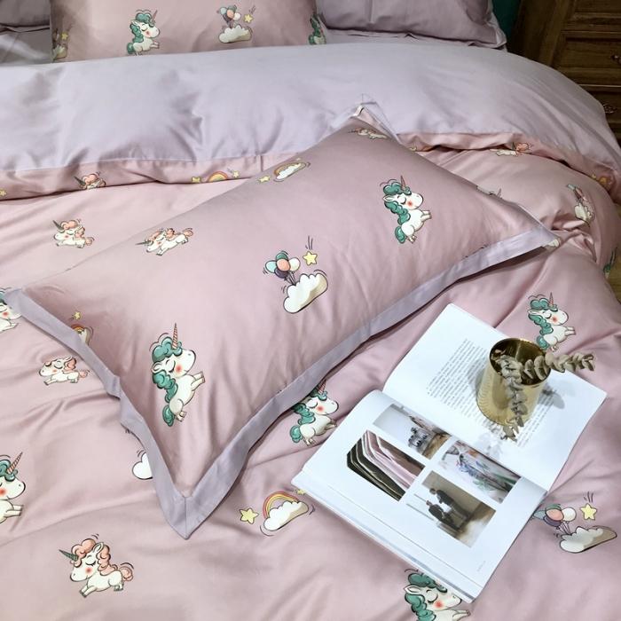 91家纺网 家纺一手货源 找家纺 太古汇 2020新款60支数码印花四件套 碧琦-粉