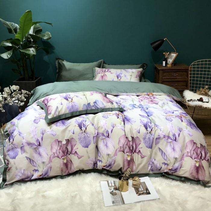 91家纺网 家纺一手货源 找家纺 太古汇 2020新款60支数码印花四件套 波莉