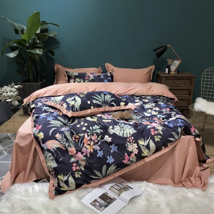 91家纺网 家纺一手货源 找家纺 太古汇 2020新款60支数码印花四件套 弗拉米