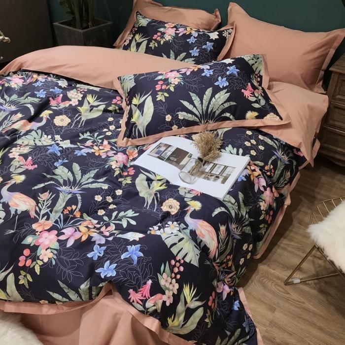 91家纺网 家纺一手货源 找家纺 太古汇 2020新款60支数码印花四件套 弗拉米