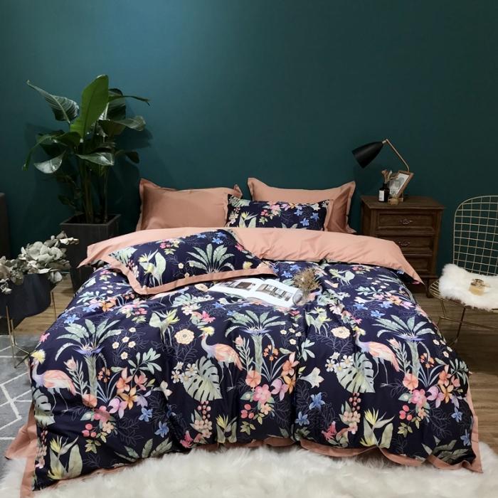 91家纺网 家纺一手货源 找家纺 太古汇 2020新款60支数码印花四件套 弗拉米