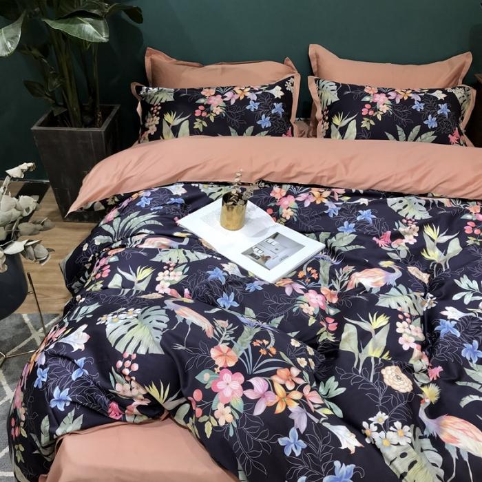 91家纺网 家纺一手货源 找家纺 太古汇 2020新款60支数码印花四件套 弗拉米