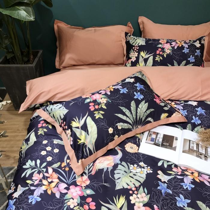 91家纺网 家纺一手货源 找家纺 太古汇 2020新款60支数码印花四件套 弗拉米