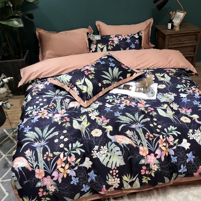 91家纺网 家纺一手货源 找家纺 太古汇 2020新款60支数码印花四件套 弗拉米