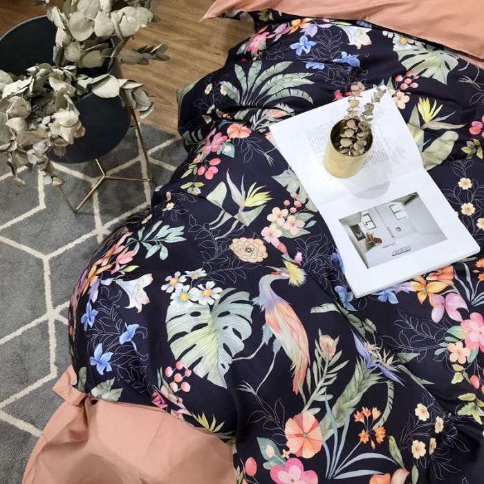 91家纺网 家纺一手货源 找家纺 太古汇 2020新款60支数码印花四件套 弗拉米