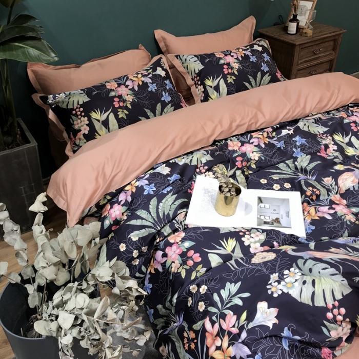 91家纺网 家纺一手货源 找家纺 太古汇 2020新款60支数码印花四件套 弗拉米