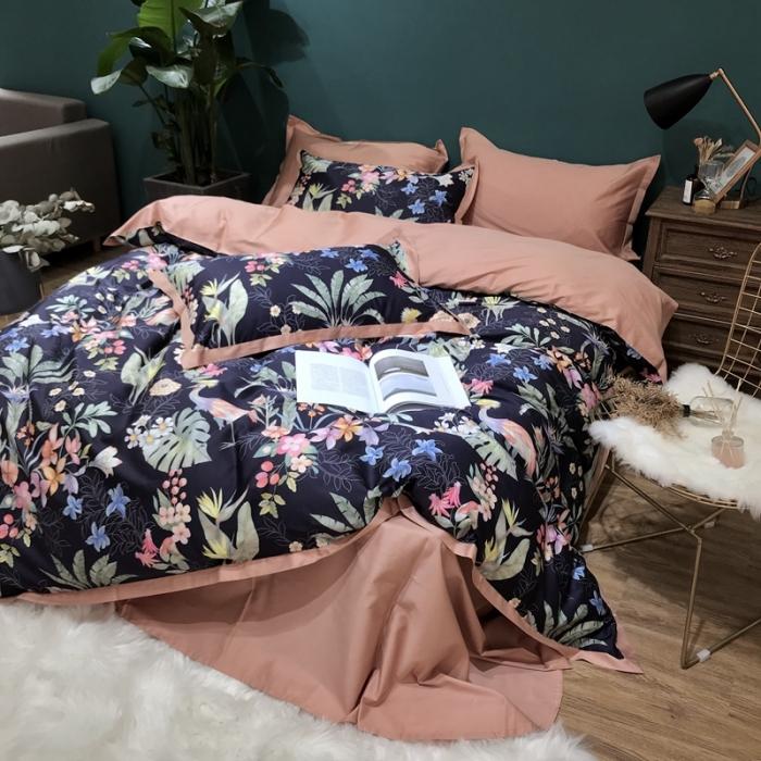 91家纺网 家纺一手货源 找家纺 太古汇 2020新款60支数码印花四件套 弗拉米