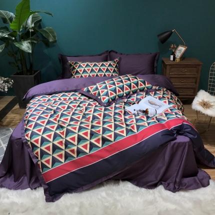 太古汇 2020新款60支数码印花四件套 雷切尔