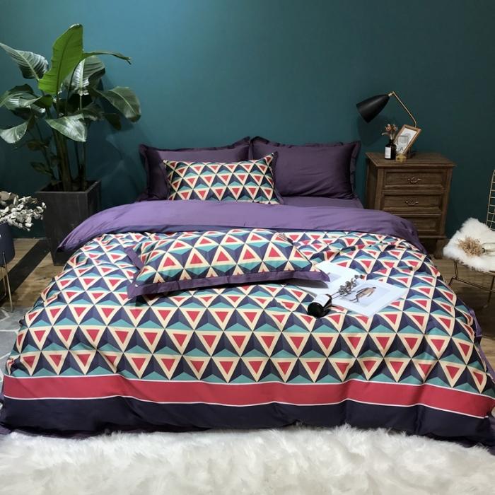 91家纺网 家纺一手货源 找家纺 太古汇 2020新款60支数码印花四件套 雷切尔