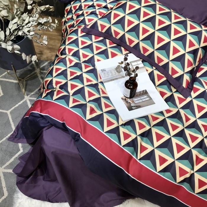 91家纺网 家纺一手货源 找家纺 太古汇 2020新款60支数码印花四件套 雷切尔