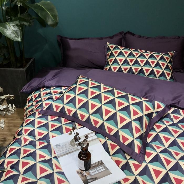 91家纺网 家纺一手货源 找家纺 太古汇 2020新款60支数码印花四件套 雷切尔