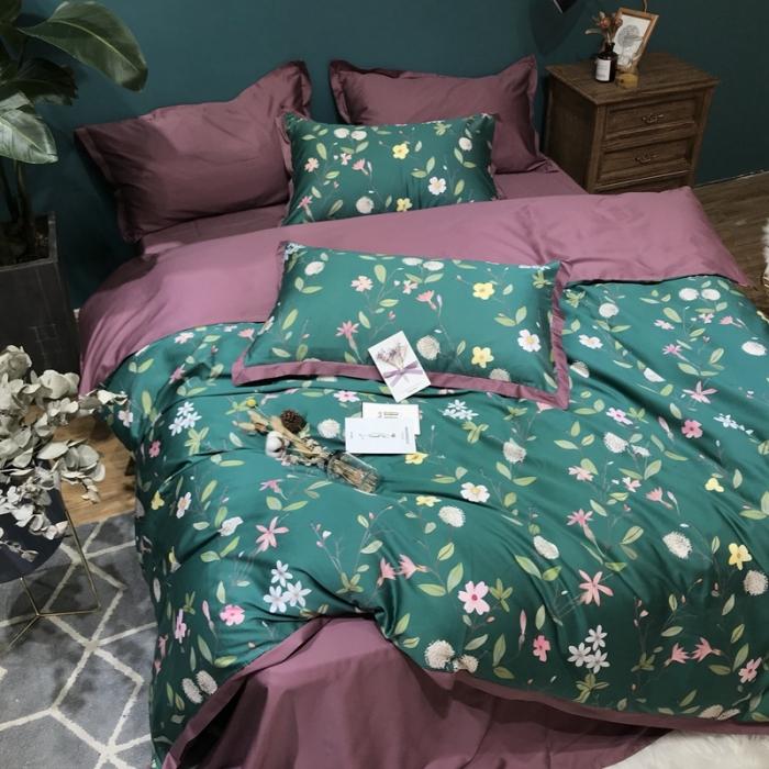 91家纺网 家纺一手货源 找家纺 太古汇 2020新款60支数码印花四件套 曼迪