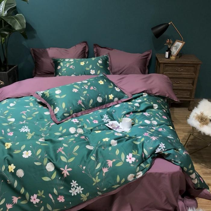 91家纺网 家纺一手货源 找家纺 太古汇 2020新款60支数码印花四件套 曼迪